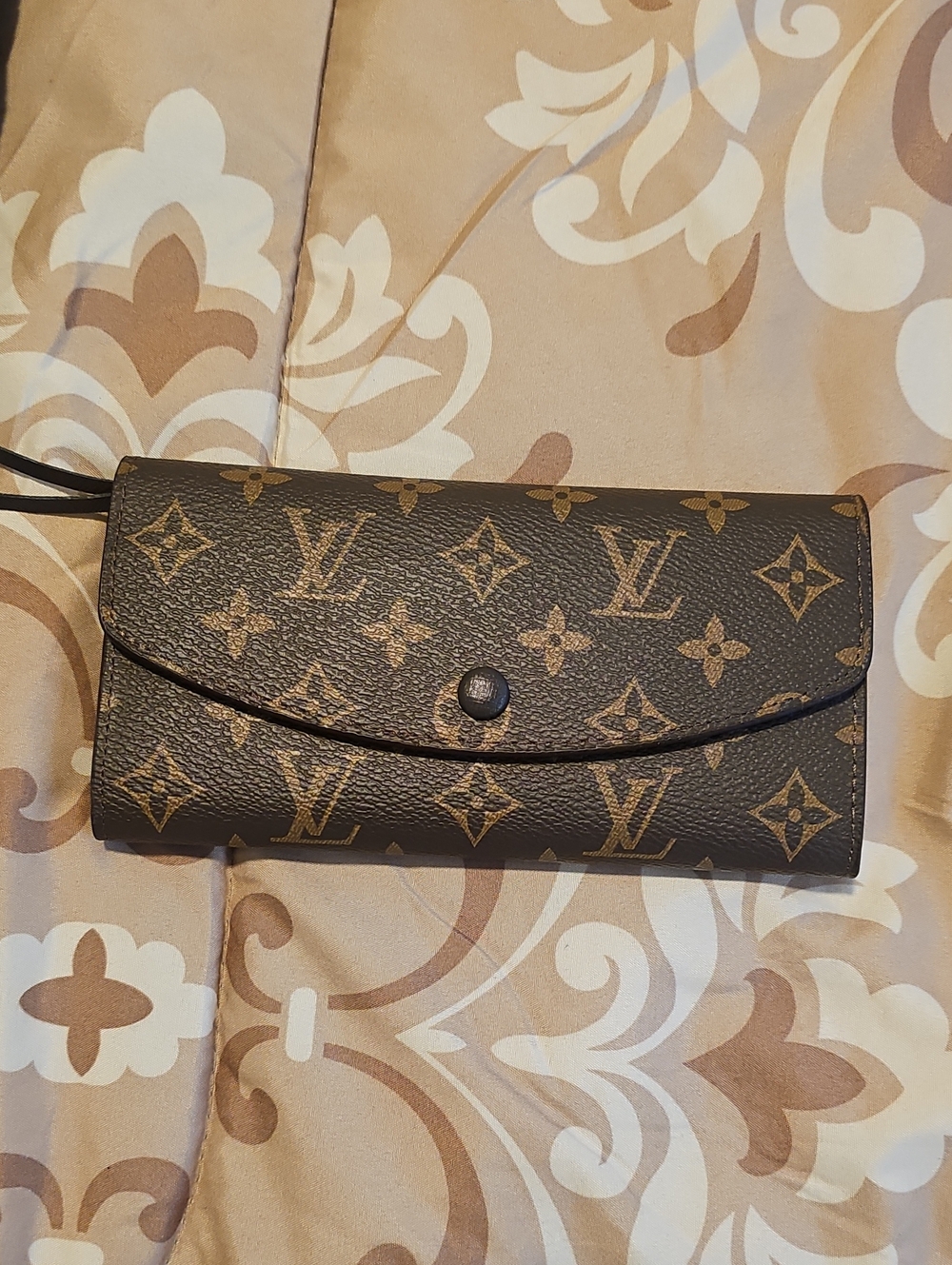 Inspired Monogram Canvas Brown Snap Wallet
